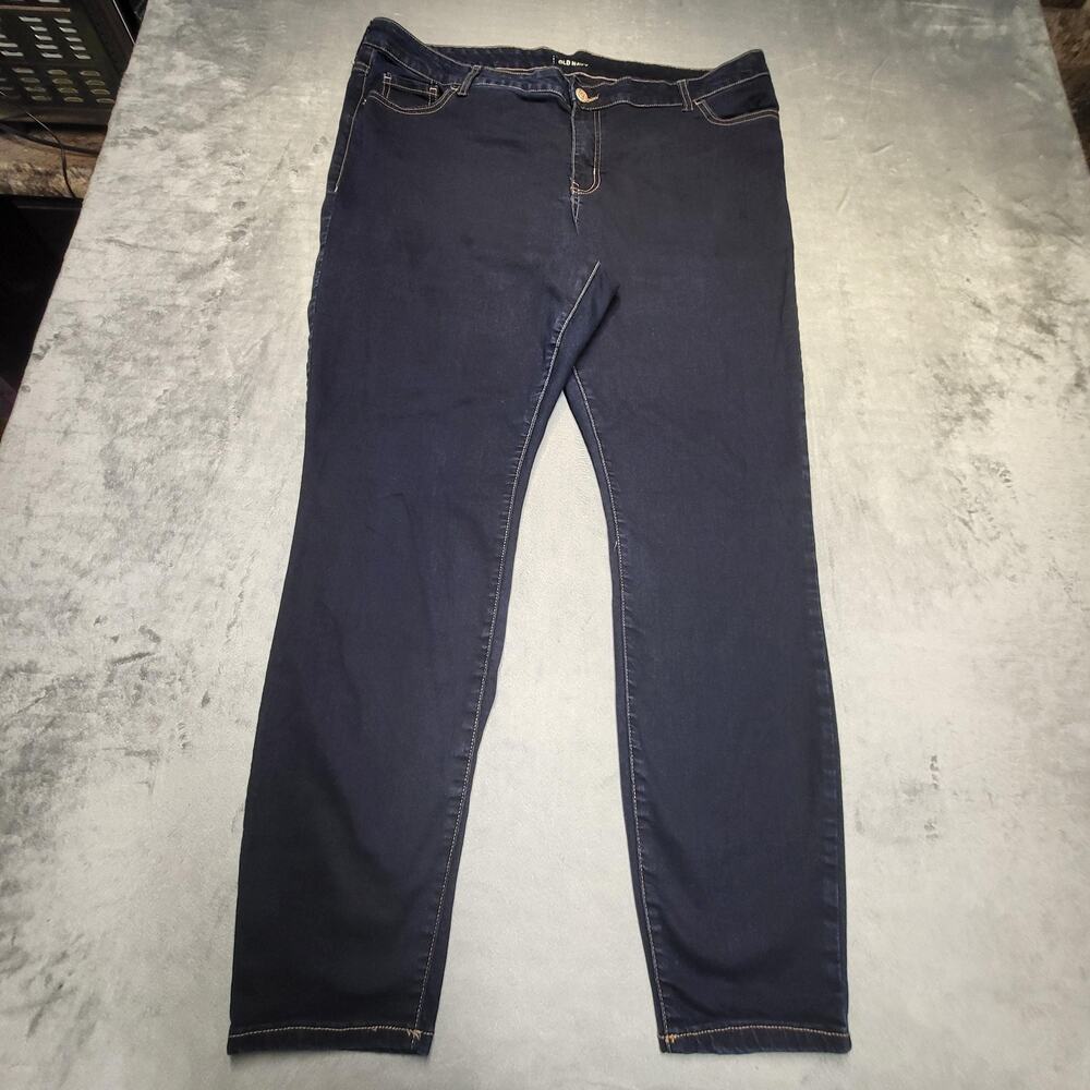 Old Navy Jeans Womens 22 Plus Blue Skinny Dark Wash Stretch 5-Pocket Denim